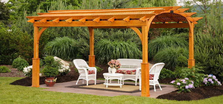 Cedar Wood Pergola Installation in Cerritos, CA