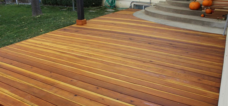 Smooth Redwood Decking in Cerritos, CA